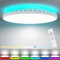 Peasur 30CM LED Ceiling Light 3000-6500K, 24W 3200LM Bathroom Light Dimmable with Remote Control, RGB Color Changing Backlight, Flush Round Ceiling Lights for Bedroom Kitchen Hallway