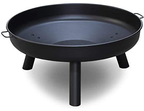 SWANEW Brasero Exterior diámetro de 82.5 cm, Gran Recipiente para Fuego y Cesta para Hoguera, Chimenea de jardín, para Patio, Terraza y Balcón