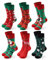 Moonlight Manor 6 Coppie Calze di Natale per Donne, Maglia Crew Vacanze Caldo Soft Inverno Regalo Babbo Natale Novità EU Size 37-46