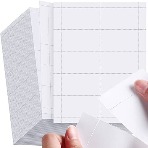 Outus 3000 Pcs Blank Printable Business Cards 180 GSM White Mini Note Index Perforated Card Stock Compatible with Laser and Inkjet Printer Double Sided Printing Matte White Paper 10 Cards, 2 x 3.5