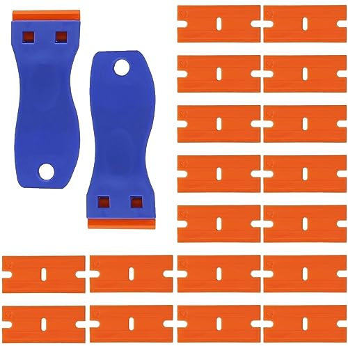 XPEX 22-teiliges Set klebereste entferner,etikettenlöser,klebstoffentferner,kunststoffspachtel,Angenehm zu halten, geeignet zum Reinigen von Fenstern, Glasaufklebern