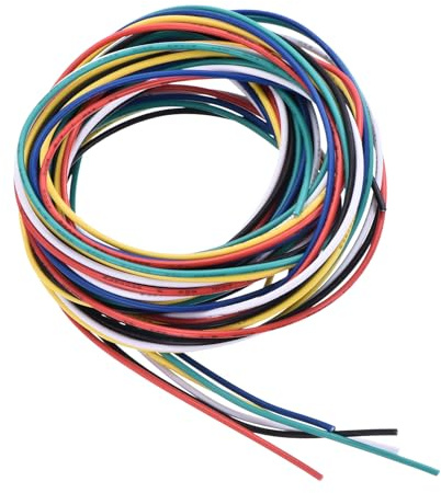 QUARKZMAN 24 Calibre PVC Cable Conexión de 1.5m Alambre Eléctrico Flexible de 24AWG Cobre Estañado Trenzado UL1007 6 Colores 1.5mm Diámetro para Aviones Modelo Conexiones Internas