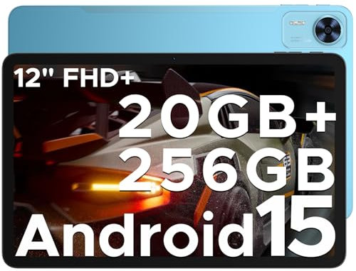 DOOGEE T36 Großes Tablet 12 Zoll Android 15, 32 GB+256 GB/2 TB TF T620 Octa-Core, 2,4K 90 Hz Display, 8800 mAh, Gaming Tablet mit SIM Card Slot, 4G LTE, Bluetooth 5.0+5G WiFi, Metallgehäuse - Blau