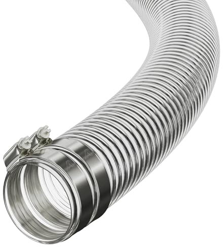 32MM ID - 10 METRE Clear PVC Flexible Conduit Outdoor Cable Coil - Underground Burial, External Trunking, Electrical Ducting, Hose Pipe Wire Protection with 2 Clips