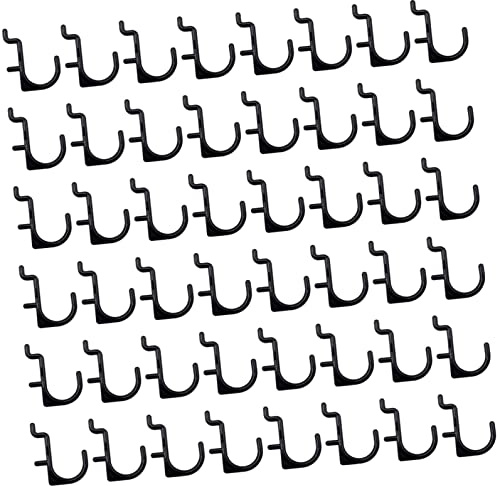 JEWEDECO 100piezas Ganchos De Forma De j Para Panel Perforado Organizador Resistente Para Garaje Cocina y Sala Fácil Instalación De Unidades