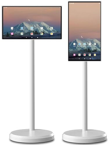 21,5/24/27/32 tums mobil smart pekskärm, bärbar smart TV med pekskärm, rullande tv på hjul Android OS 8G RAM + 128 G lagring inbyggd med fjärrkontroll 32-tums