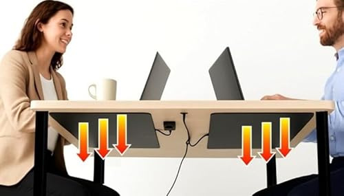 Infrarot Schreibtischheizung 200W Untertisch – Selbstklebende Wärmeplatte für Schreibtisch & Tisch | Beine wärmen, dimmbar, 60%+ Infrarot – Durensa®