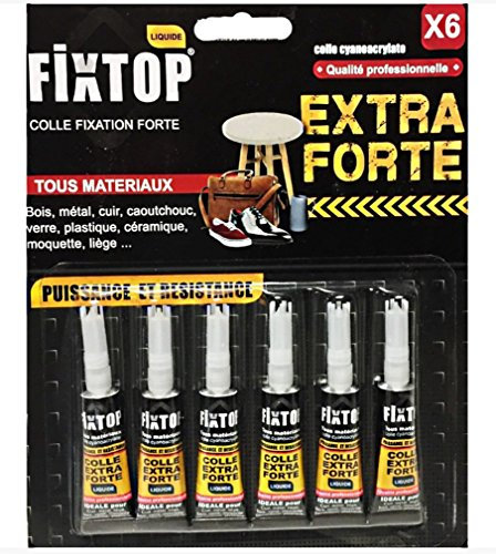6 TUBES DE COLLE EXTRA FORTE TOUSW MATERIAUX BOIS METAL PVC BRICOLAGE