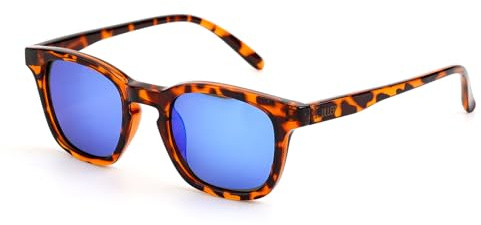 Kids Sunglasses- Retro 80s Polarized Sunglasses for Children Boys and Girls, A Tea Demi, One Size