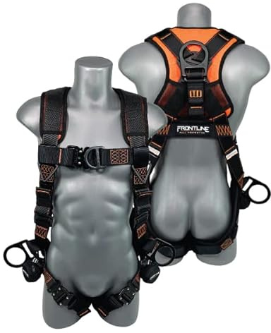 Frontline 105CFTB Combat™ Vest Style Harness with Front Side D-Rings and Suspension Trauma Straps | OSHA & ANSI Complaint (Universal Size)