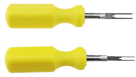 OTOTEC 2 Piezas Herramienta de extracción de terminales de automóvil 2 mm y 3 mm Extractor de liberación del Pasador del Conector de Cable Extractor de Pines Herramienta de desmontaje