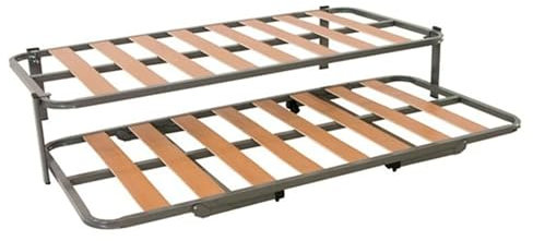 Miroytengo Herraje Completo Cama Nido Canguro 90x190 cm + 2 SOMIERES Tubo 30x30 mm, Balda Ancha, Patas Incluidas