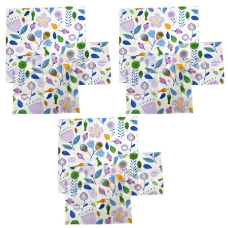 Beeswax Food Wraps (3-Pack) Reusable, Sustainable, All-Natural | Sandwich, Bread, Fruit, Snack Storage | Eco-Friendly Alternative to Plastic Wrap | Small, Medium, Large