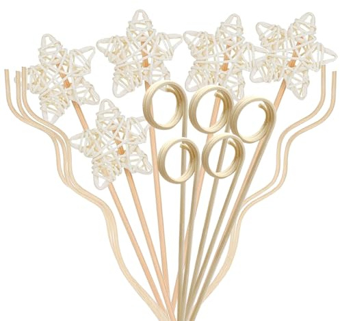 SKYPRO Reed Diffuser Sticks - 15PCS Rattan Reed Diffuser Sticks Natural Rattan Wood Essential Oil Diffuser Sticks, Keep Fragrance Scent for Home,Bedroom, Office, Decor