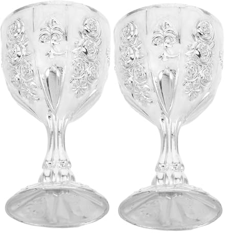 Healifty 2piezas Cáliz Vintage De Metal Grabado De Copas Cáliz Decorativas y Funcionales Para Vino y Cócteles Para Ritual Fiesta y Decoración Hogar