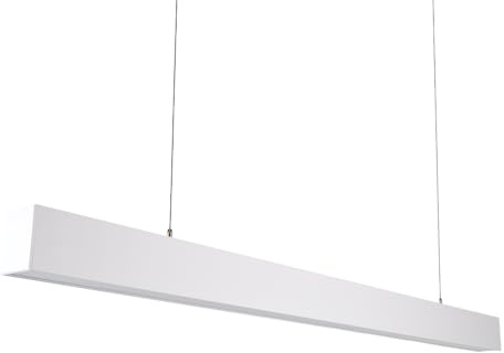 LUXULA LED Pendelleuchte 120 cm Weiß, 40W 4000lm, 3000-6500K einstellbar, Hängelampe Esstisch Aluminium, Blendarm UGR<23, Deckenlampe Büro Tresenleuchte verknüpfbar, Esszimmerlampe hängend