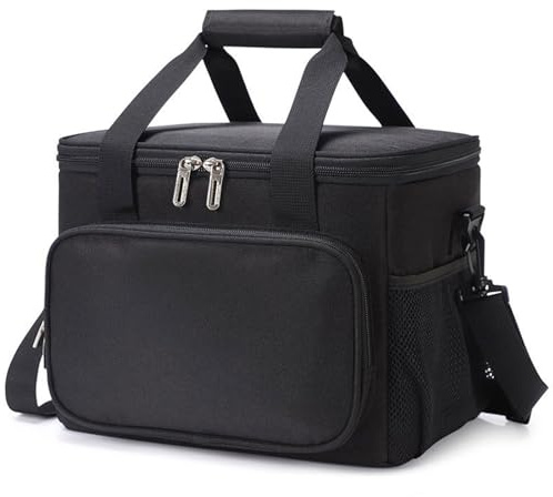 Fyunlle Bolsa isotérmica plegable de 27 L, 15 L, 10 L, mantiene bebidas y alimentos fríos y frescos durante 8 horas, bolsa aislante impermeable con PEVA, portátil como mochila/bolso, ideal para