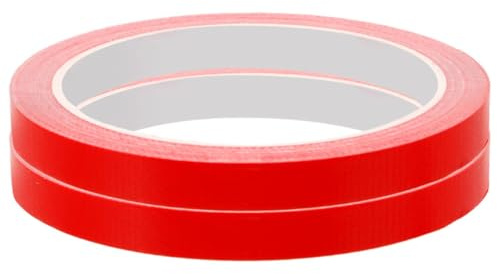 DEARMAMY Cinta Protectora para Raqueta Anticolisión 1 Rollo de Tela Roja | Protector de Borde Portátil, Accesorio de Reemplazo para Tenis de Mesa y Pala, Acabado Estilizado