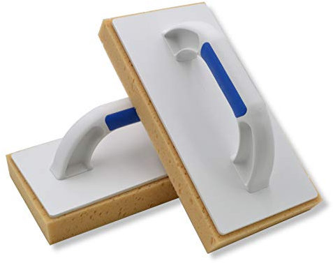 DEWEPRO® Lot de 2 planches éponge 280 x 140 mm – Éponge pour carrelage avec support éponge de 30 mm d'épaisseur – Éponge pour le nettoyage des carreaux