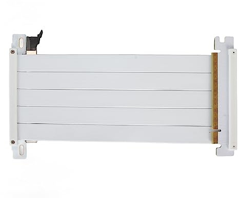Jectse PCIe 4.0 X16 Riser Cable, High Speed GPU Extender, 180° Flexible, Compatible with RTX 4090, RX 7900 XT (White)
