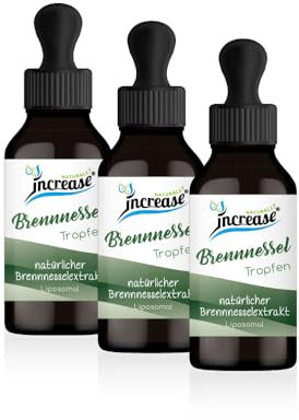 Nimm 3, zahl 2 Aktion Liposomale Brennnessel Tropfen hochdosiert - 2000mg Brennnessel pro Tag (180.000mg in 3 Flaschen) - Keto MCT Öl C8 & C10