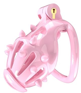 Hdynasty Gabbia Fissa da Uomo Rosa con Punte morbide in Silicone Leggera e Facile da trasportare 100g-110g con 5 Anelli ad Arco Fisso (Punte morbide Rosa) (Rosa, D5)