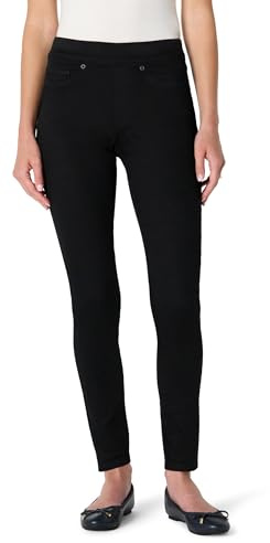 Amazon Essentials Jegging de Mezclilla elástica de Tiro Medio para Mujer, Color Negro, Talla 8