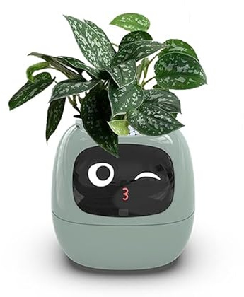 OUSEITECH Niedlicher Intelligenter Blumentopf, Interaktiver Blumentopf, Multifunktional, Intelligent, 10 cm Pflanzt?pfe F¨¹r Den Innenbereich, Geschenk, F¨¹r Sukkulenten und Andere