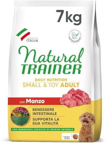 Natural Trainer - Cibo per Cani Small & Toy Manzo e Riso 7kg