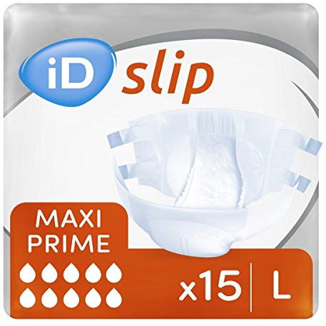 Ontex Id Expert Slip Tout-en-Un Protection pour Fuites Urinaires/Incontinence Maxi Prime 15 Unités