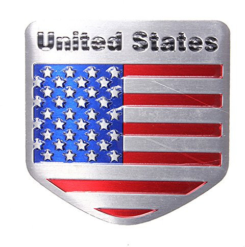 C-FUNN USA Drapeau Métal Auto Refitting Voiture Insigne Emblème Sticker Autocollant