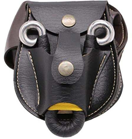 2 in 1 Leather Slingshot Bag Ammo Pouch Slingshot Steel Balls Waist Bag Storage Bag Case Holder for Outdoor Catapult Steel Ball Games