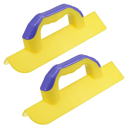 uxcell Outside Corner Trowel 3.3 Inch Drywall Corner Tool Plastic Corner Knife, Yellow 2pcs