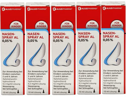 Nasenspray für Kinder von AL I Sparset 5x 10ml I mit gratis PharmaPerle Duschgel