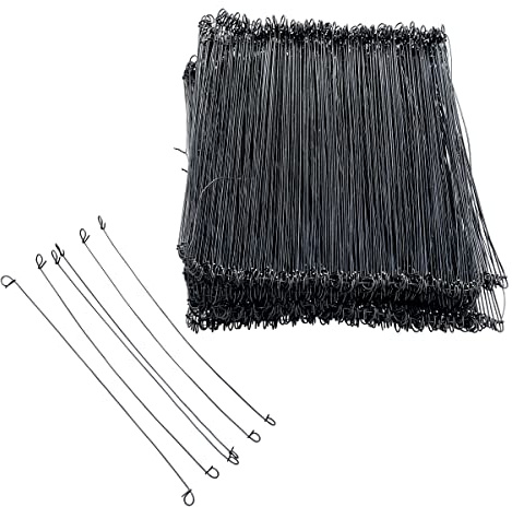 Sandbaggy Double Loop Rebar Wire Bar Ties | 16 Gauge | Made of Industrial Grade Wire | Great for Securing Rebar, Sandbags & More | Extra Long Length (12 Inch Length, Pack of 100)