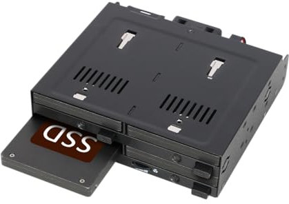 ICY DOCK 4 Bay 2.5 SATA/SAS SSD/HDD Hot-Swap Docking Enclosure for 5.25 Bay - flexiDOCK MB014SP-B R1