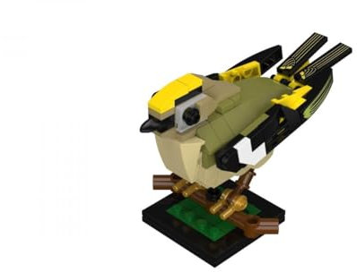 BlueBrixx Pro 108366 – Wintergoldhähnchen aus Klemmbausteinen mit 142 Bauelementen