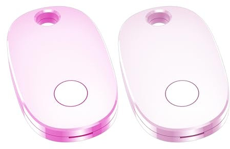 Smart Air Tag Tracker 2er Pack, Schlüsselfinder KeyFinder Kompatibel mit Apple Wo ist? APP (iOS NUR, Android Not Supported), Bluetooth Key Finder für Gepäck/Taschen/Koffer, Austauschbarer Akku