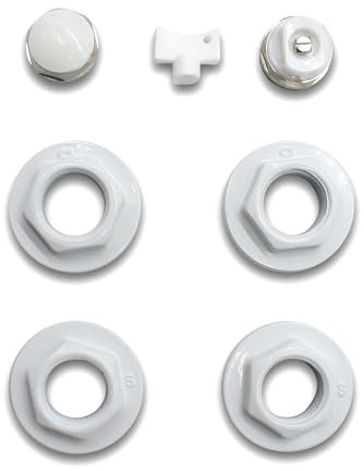 DOJA Barcelona Kit de Réducteur à Filetage pour Radiateurs 1x1/2 Blanc- Purgeur Radiateur Universal - Bouchon Radiateur Chauffage, Installation Facile - Vannes de Purge de Radiateur