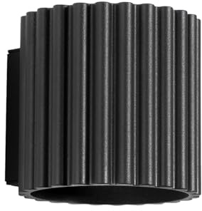 Sollux Lighting Vägglampa inomhus - Vägglampa i aluminium - 1 ljuskälla - LED-lampa - Svart Aura