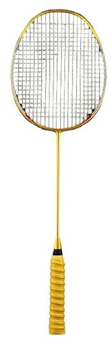 ZQINGQING Badminton Set 1 Raqueta de bádminton for Adultos, Individual, Entrenamiento, 5U, superligera(Yellow)