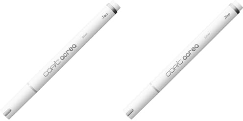 Copic acrea 006 Silver Paint Marker with Water and Pigment-Based Ink, Line Width 0.8-1.2 mm (Pack of 2)