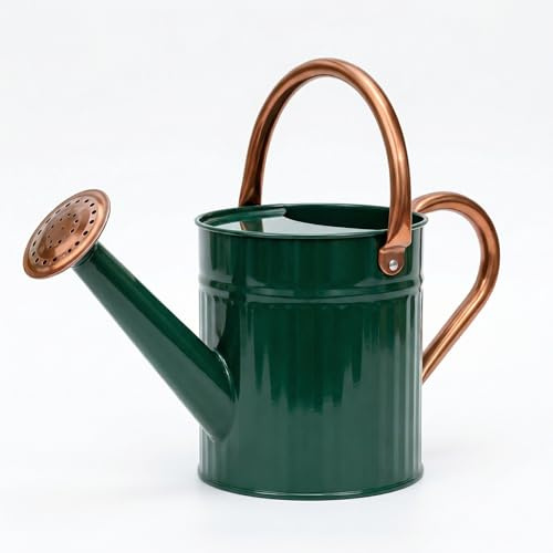 Bamworld vattenkanna inomhus rostfritt stål vattenkanna inomhus utomhus lång mun vattenkanna för vattenning av växter 12 gallon växt vattenkannor(Mörkgrön)