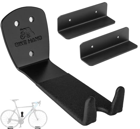 BikeHand Bike Bicycle Cycling Pedal Wall Mount Hangers - Heavy Duty Indoor Storage Stand Hook Rack - Store Your Road, Mountain or Hybrid Bikes in Garage or Home - 3 Pack