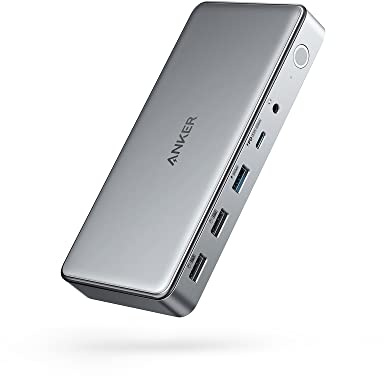 Anker Triple Display Docking Station for M1 MacBooks, 563 USB C Docking Station (10-in-1), with Dual HDMI Ports and DisplayPort, 100W Charging for Laptop, 30W Charging for Phone, 5 Gbps Data Transfer