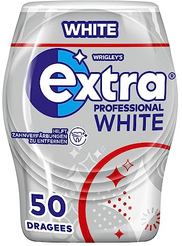 Extra Professional White Kaugummi, zuckerfrei, 50 Dragees