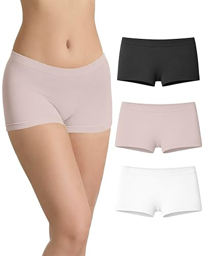 Risalti Boxer Femme Bambou 3 Pcs - Culotte Femme Respirant, Shorty Femme Plus Douce Que la Culotte Femme Coton, Calecon Femme, Panty Femme, Boxer Femme sans Couture, Caleçon Femme - Made in Italy
