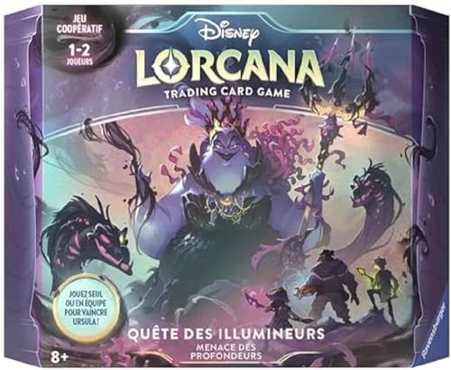 Ravensburger Disney Lorcana TCG – Die Rückkehr von Ursula – Sammelkartenspiel TCG – Box Quest der Illumineurs Bedrohung der Tiefen – ab 8 Jahren französische Version