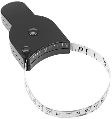 QWORK® 150cm Cinta Métrica Retráctil para Corporal, Cinta Metrica con Botón y Autobloqueo, para Fitness y Uso Personal