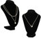 Tibapla Lot de 2 Présentoir de Collier en Velours, 21 x 16 cm Présentoir à Bijoux Buste, Collier Organisateur de Velours Noir, Porte-collier Présentoir de Bijoux pour Colliers Pendentifs Vente